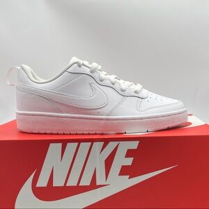 ✨NIKE COURT BOROUGH LOW RECRAFT BIG KIDS✨ White Low-Top Sneakers